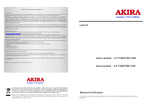 Mode d’emploi Akira LCT-B85TDU19H Téléviseur LCD