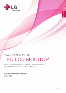 Handleiding LG 22EA53S-P LED monitor