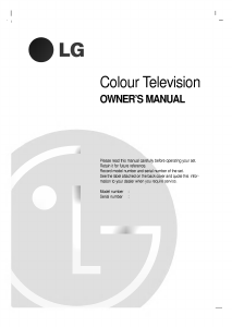 Manual LG PT-43A82T Television