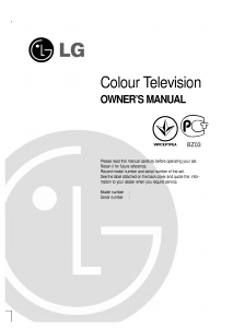 Manual LG RT-29FA51RX Television