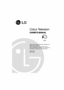 Manual LG CT-29Q24PT Television