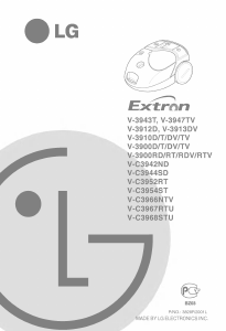 Manual LG V-C3967RTU Extron Vacuum Cleaner