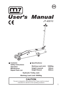Manual de uso M7 JT-40010 Cric