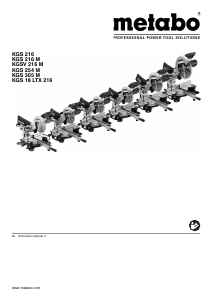 Manual Metabo KGS 216 M Fierastrau circular stationar