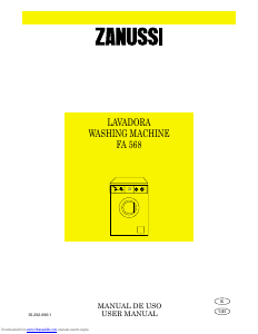 Manual Zanussi FA 568 Washing Machine