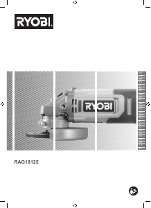 Handleiding Ryobi RAG18125-0 Haakse slijpmachine