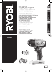 Manuale Ryobi R18HG-0 Pistola ad aria calda