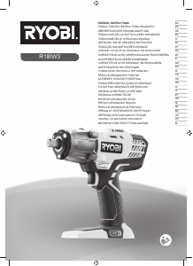 Bruksanvisning Ryobi R18IW3-0 Mutterdragare