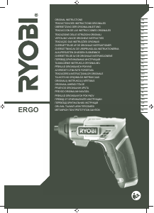 Manual de uso Ryobi ERGO Atornillador