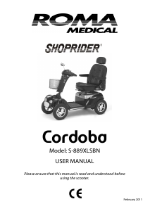 Manual Shoprider S-889XLSBN Cordoba Mobility Scooter