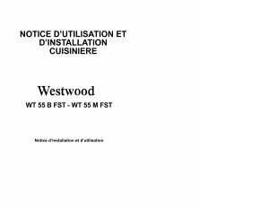 Mode d’emploi Westwood WT55MFST Cuisinière