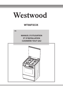 Mode d’emploi Westwood WT66FSCIX Cuisinière