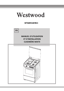 Mode d’emploi Westwood WT66M31BMK3 Cuisinière