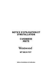 Mode d’emploi Westwood WT661BFST Cuisinière