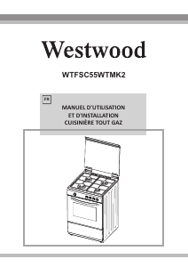 Mode d’emploi Westwood WTFSC55WTMK2 Cuisinière