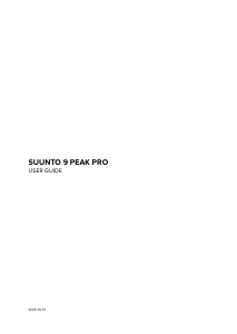 Manual Suunto 9 Peak Pro Sports Watch