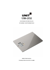 Руководство Unit UBS-2152 Кухонные весы