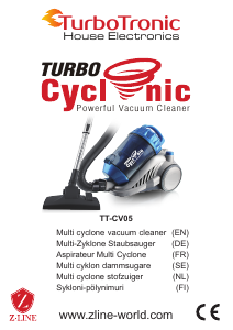 Manual TurboTronic TT-CV05 Turbo Cyclonic Vacuum Cleaner