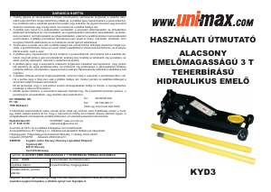 Használati útmutató Uni-Max KYD3 Csavaros emelő