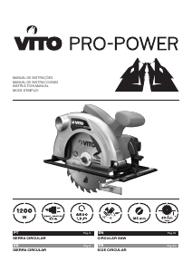 Handleiding Vito VISC12185A Cirkelzaag