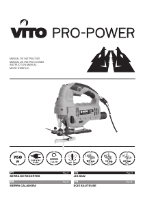 Manual de uso Vito VITIC750 Sierra de calar