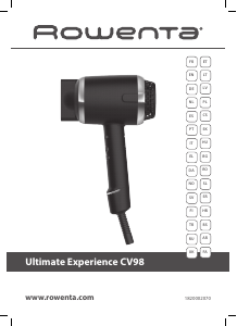 Manuale Rowenta CV9820F0 Ultimate Experience Asciugacapelli