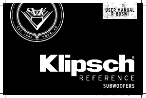 Manual Klipsch R-80SWi Subwoofer