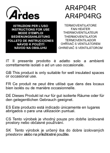 Manuale Ardes AR4P04R Ventilatore