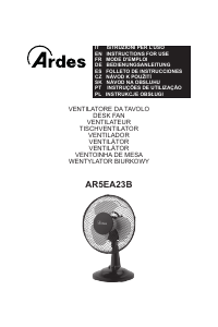 Manual Ardes AR5EA23B Fan