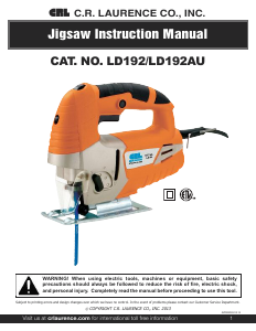 Manual CRL LD192AU Jigsaw