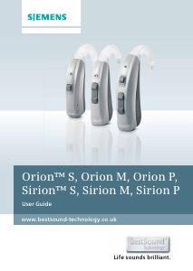 Manual Siemens Orion P Hearing Aid