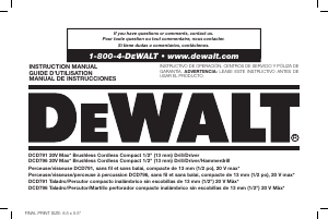 Manual de uso DeWalt DCD796D2 Atornillador taladrador