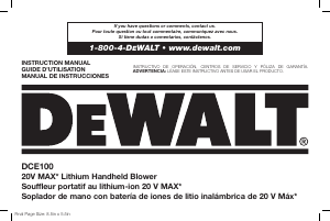 Mode d’emploi DeWalt DCE100B Souffleur