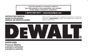 Mode d’emploi DeWalt DXPW1200E Nettoyeur haute pression