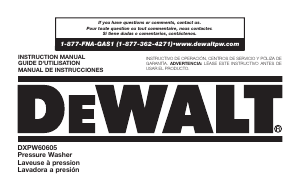 Mode d’emploi DeWalt DXPW60605 Nettoyeur haute pression