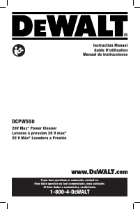 Manual de uso DeWalt DCPW550B Limpiadora de alta presión