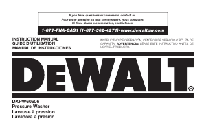 Manual de uso DeWalt DXPW60606 Limpiadora de alta presión