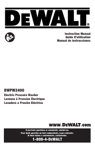 Manual de uso DeWalt DWPW2400 Limpiadora de alta presión