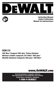 Manual de uso DeWalt DCH172B Martillo perforador