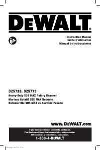 Manual DeWalt D25733K Rotary Hammer