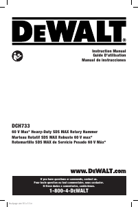 Manual de uso DeWalt DCH733B Martillo perforador