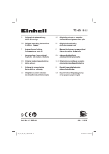 Manuale Einhell TC-JS 18 Li Seghetto alternativo