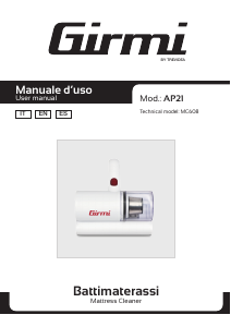 Manual de uso Girmi AP2101 Aspirador de mano