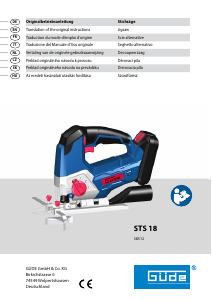 Handleiding Güde STS 18 Decoupeerzaag