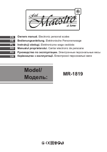 Manual Maestro MR-1819 Scale