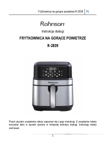 Instrukcja Rohnson R-2839 Frytkownica