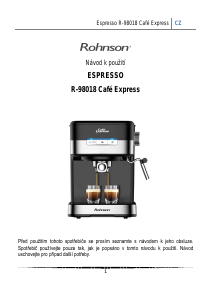 Manuál Rohnson R-98019 Cafe Express Kávovar na espreso