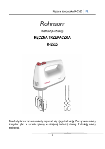 Instrukcja Rohnson R-5515 Mikser ręczny