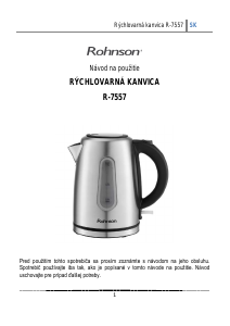 Návod Rohnson R-7557 Kanvica