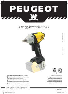 Manual Peugeot ENERGYWRENCH-18VBL Impact Wrench